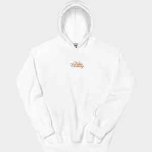 Hoodie "COLLEGE" - Embroidered (White)