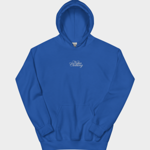 Hoodie "COLLEGE" - Embroidered (Blue)