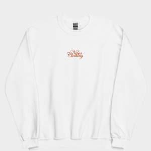 Crewneck Sweatshirt "COLLEGE" - Embroidered (White)