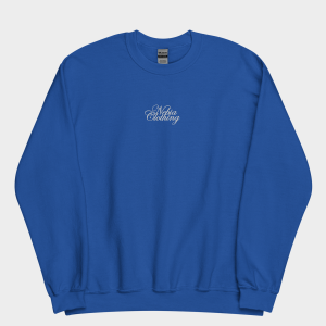 Crewneck Sweatshirt "COLLEGE" - Embroidered (Blue)
